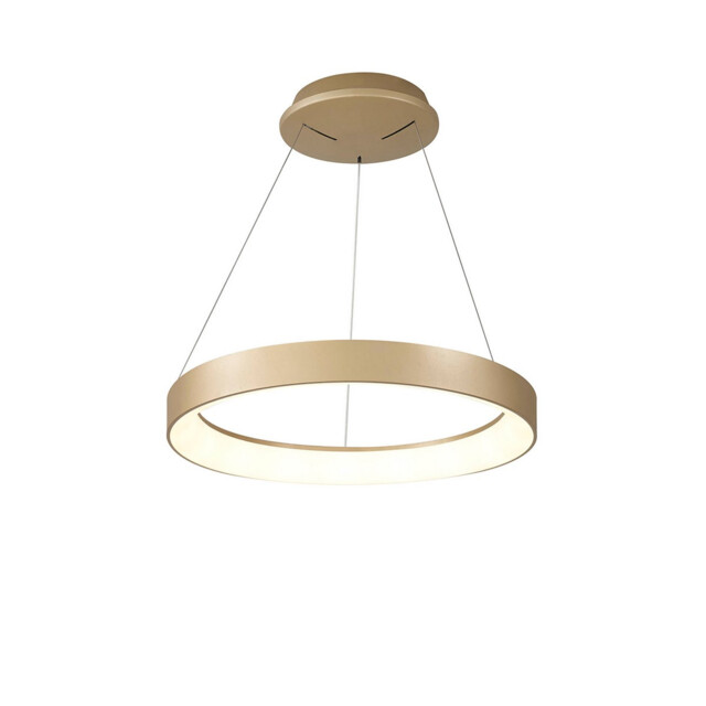 Niseko Ring Pendant 45cm 30W LED, 3000K-6000K Tuneable, 2100lm, Remote Control, Gold, 3yrs Warranty - image 1