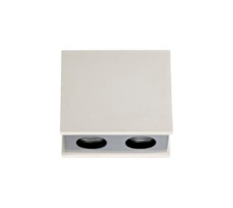 Lyndon 2 Light Ceiling GU10, White Paintable Gypsum With Polished Chrome Cover - thumbnail 3