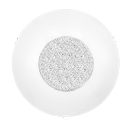 Era 4 Light Decorative Flush Ceiling Light White Glass, Crystal Chrome Metal LED E27