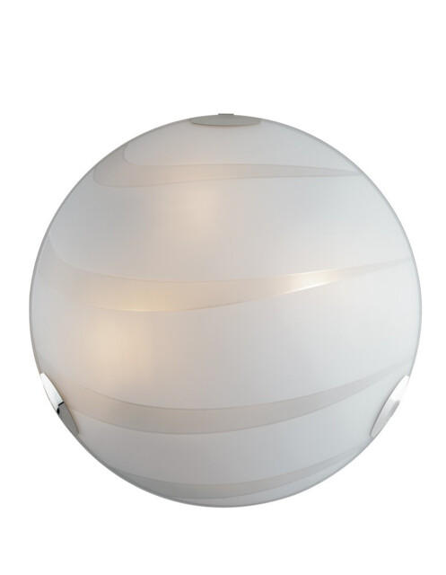 4 Light Flush Ceiling Light Glass White 50cm - image 1