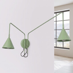 Nox Twin Dome Wall Lamp Sage 2x E14 - thumbnail 3