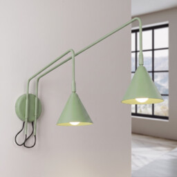 Nox Twin Dome Wall Lamp Sage 2x E14 - thumbnail 5