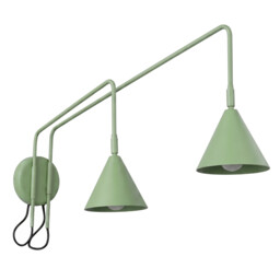 Nox Twin Dome Wall Lamp Sage 2x E14 - thumbnail 1