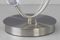 Cara Table Lamp 1 Light Satin Nickel, Crystal - thumbnail 5