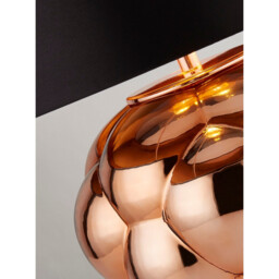 Fizz Table Lamp Copper Glass & Black FauSilk Shade - thumbnail 3