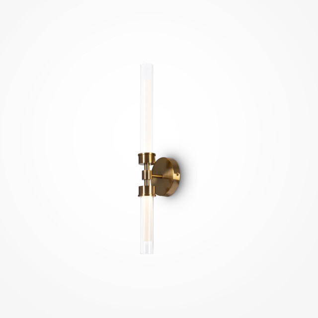 Maytoni Stelo Modern 2 Light Integrated LED Wall Lamp Brass 3000K - image 1