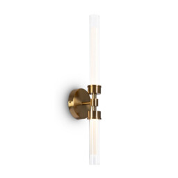 Maytoni Stelo Modern 2 Light Integrated LED Wall Lamp Brass 3000K - thumbnail 2