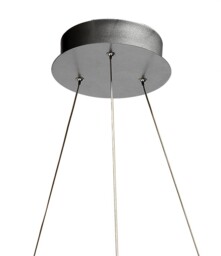 Infinity Ceiling Pendant 60W LED 3000K, 4500lm, Dimmable Silver, Polished Chrome, White Acrylic - thumbnail 5