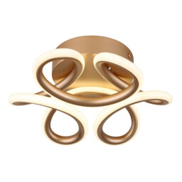 Melisand Integrated LED Semi Flush Ceiling Light Champagne Colored Matt LED 2700-6000K