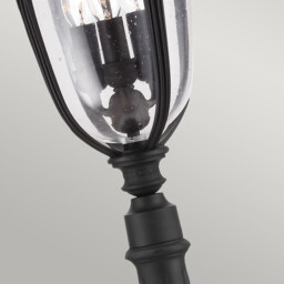 English Bridle 3 Light Medium Outdoor Bollard Light Black IP44, E14 - thumbnail 3