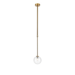 Tivoli 12cm Telescopic Pendant, 1 Light G9, IP44, Brass Gold/Clear Smooth Round Glass - thumbnail 5