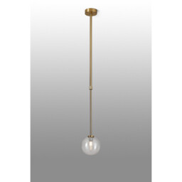 Tivoli 12cm Telescopic Pendant, 1 Light G9, IP44, Brass Gold/Clear Smooth Round Glass - thumbnail 3