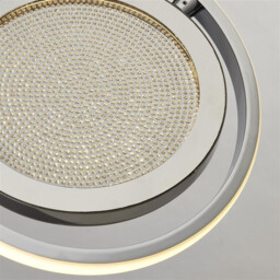Gyroscope 1 Light LED Ring Pendant Chrome, Crystal Sand 3000K - thumbnail 2