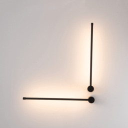 Struga 60cm Integrated Led Wall Lamp Black Matt LED 3000K 12W - thumbnail 2