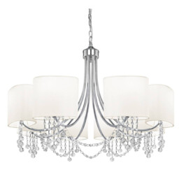 Nina 8 Light Multi Arm Chandelier Chrome Finish, E14