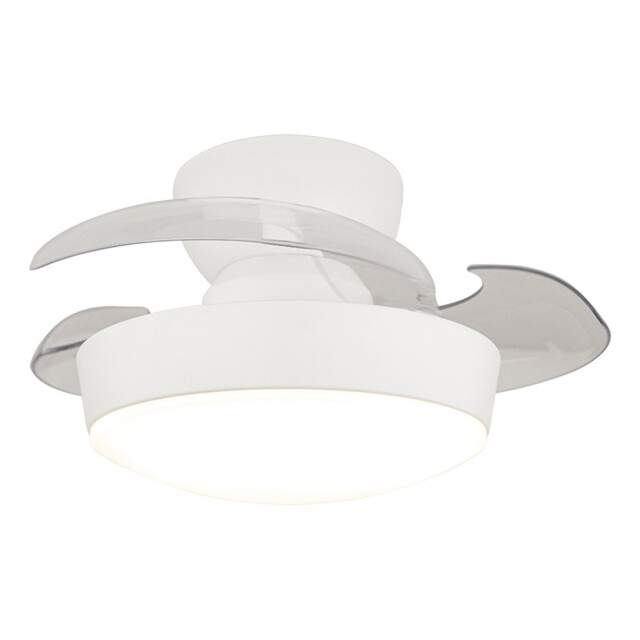 Zambelis Ceiling Fan White Matt-Transparent Blades LED 3000-4000-6500K - image 1