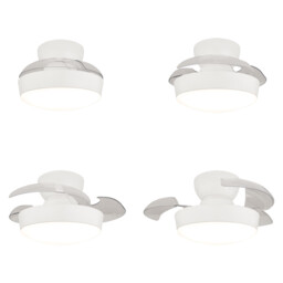 Zambelis Ceiling Fan White Matt-Transparent Blades LED 3000-4000-6500K - thumbnail 3