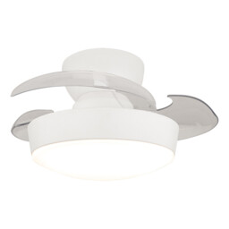 Zambelis Ceiling Fan White Matt-Transparent Blades LED 3000-4000-6500K - thumbnail 1