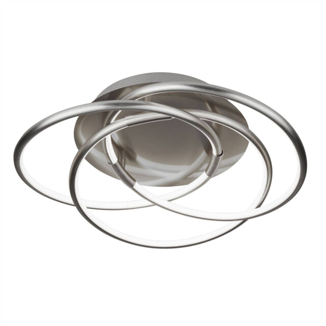 Magic Integrated LED 3 Light Flush Satin Silver, White, Silver - image 1