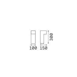 Sirio 30cm Outdoor Pedestal Light White 1x GX53 IP65 - thumbnail 2