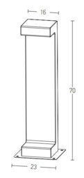Simitli Outdoor Bollard Natural Concrete LED 3000K IP54 - thumbnail 5