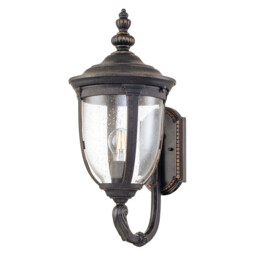 Cleveland Outdoor Wall Lantern Weathered Bronze, IP44 - thumbnail 1
