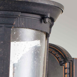Cleveland Outdoor Wall Lantern Weathered Bronze, IP44 - thumbnail 2