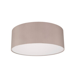 Baymont White 5 Light E27 Universal Flush Ceiling Fixture With 60cm x 22cm Faux Silk Shade, Grey/White Laminate - thumbnail 5