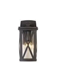 Champion Down Criss Cross Wall Lamp, 1 x E27, IP54, Anthracite, Clear Glass - thumbnail 5