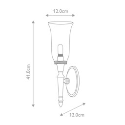 Dryden 1 Light Bathroom Wall Light Polished Chrome IP44, G9 - thumbnail 3