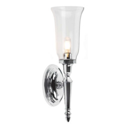 Dryden 1 Light Bathroom Wall Light Polished Chrome IP44, G9 - thumbnail 1