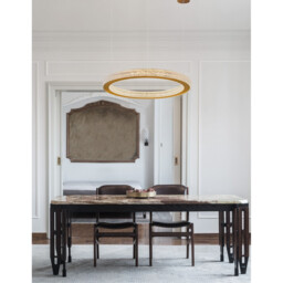 Fiore Integrated LED Pendant Ceiling Light Antique Gold Brass Aluminium LED 40W 2139Lm 3000K - thumbnail 2