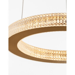 Fiore Integrated LED Pendant Ceiling Light Antique Gold Brass Aluminium LED 40W 2139Lm 3000K - thumbnail 3