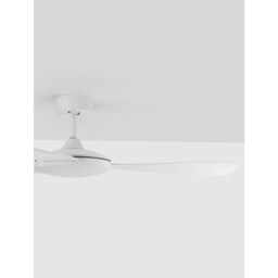 Blaire Ceiling Fan Aluminium Matt White, Glass 3ABS White Blades - thumbnail 5