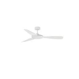 Blaire Ceiling Fan Aluminium Matt White, Glass 3ABS White Blades