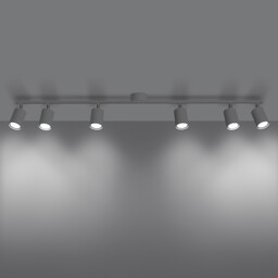 Lemmi Modern Ceiling Spotlight Bar White 6x GU10 - thumbnail 3