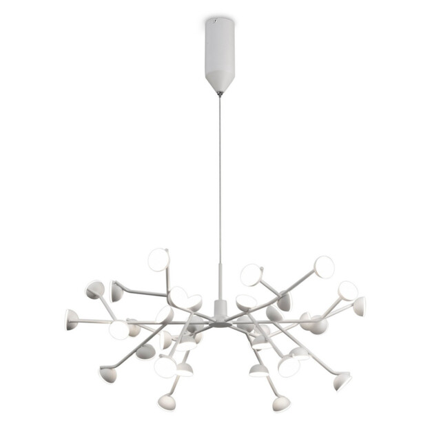 Adn 36 Light Pendant Dimmable, Round 74cm, 108W LED, 3000K, 7250lm, White, 3yrs Warranty - image 1
