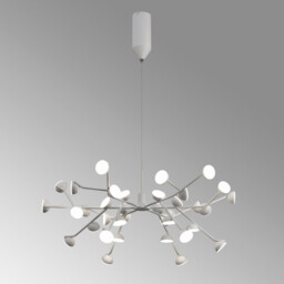 Adn 36 Light Pendant Dimmable, Round 74cm, 108W LED, 3000K, 7250lm, White, 3yrs Warranty - thumbnail 2