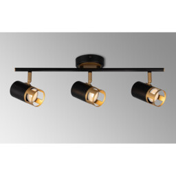 Phelps 3 Light Linear Bar SpotFitting GU10, Black, Painted Gold - thumbnail 3