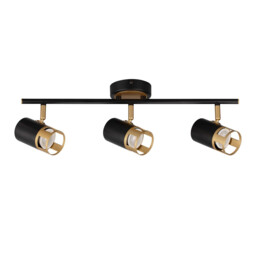 Phelps 3 Light Linear Bar SpotFitting GU10, Black, Painted Gold - thumbnail 5