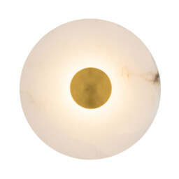 Maroni 25cm Integrated Led Wall Lamp Brass-Natural Alabaster LED 3000K