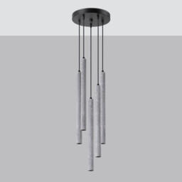 Pastelo Modern Cluster Pendant Ceiling Light Concrete 5x G9 - thumbnail 2