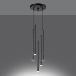 Pastelo Modern Cluster Pendant Ceiling Light Concrete 5x G9 - thumbnail 3