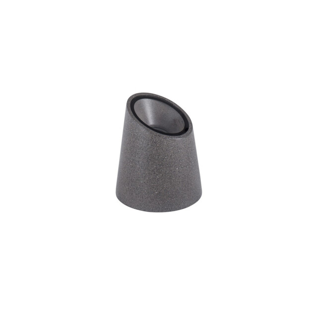 Fox Outdoor Pedestal Light Dark Grey Sandstone Glass LED GU10 1x7W IP65 - image 1