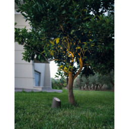 Fox Outdoor Pedestal Light Dark Grey Sandstone Glass LED GU10 1x7W IP65 - thumbnail 2