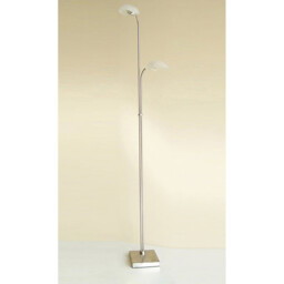 Udine Floor Lamp In-Line Dimmer 2 Light G9 Satin Chrome, NOT LED/CFL Compatible - thumbnail 2