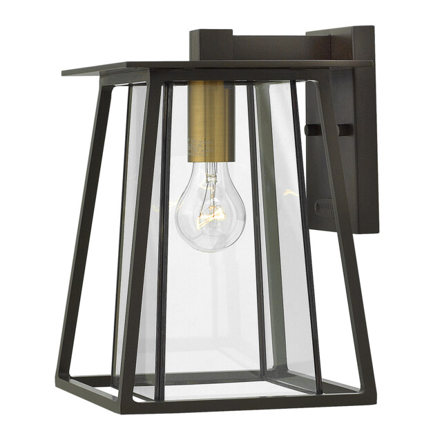 Walker 1 Light Medium Outdoor Wall Lantern Bronze IP44, E27 - image 1