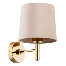 Ponte Plus Wall Lamp With Shade Beige, Dark Brass Steel - thumbnail 2