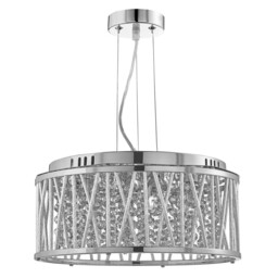 Elise 4 Light Ceiling Pendant Chrome with Crystals, G9 - thumbnail 2