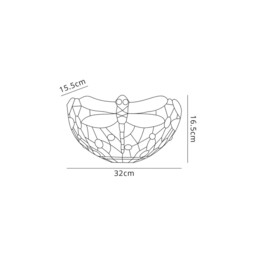 Worcester Tiffany Wall Lamp, 2 x E14, Purple, Pink, Crystal - thumbnail 2